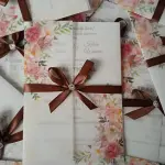 Half Flip Translucent Wedding Card