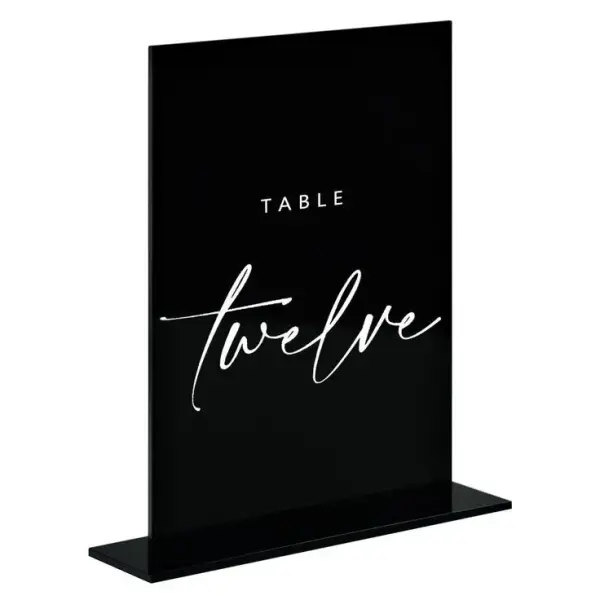 Black Acrylic Sign