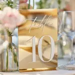 Elegant Gold Table Number Sign