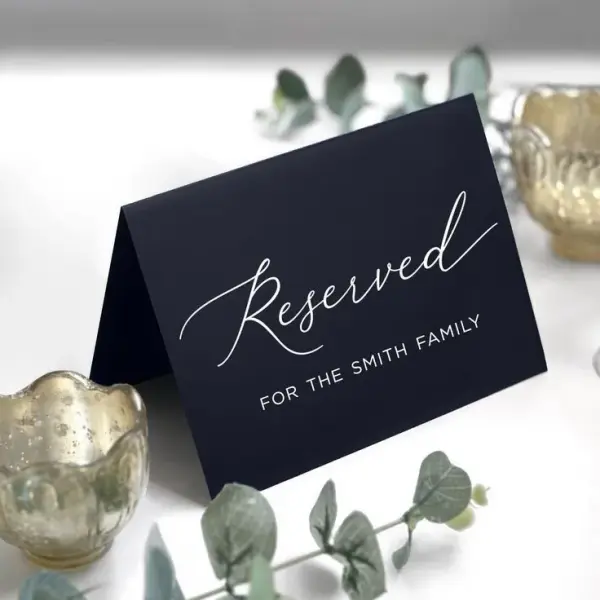 Folded Reserved Seating Cards