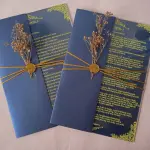 Navy Blue Flip Acrylic Wedding Card